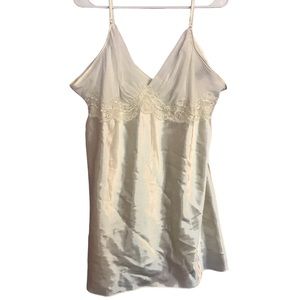 3x Slip / Slip Dress White with Lace